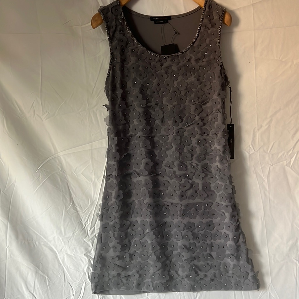 Brand New, Never Before Wornbcbgmazazria Cotton Flower Mini Dress
